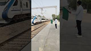 Station master passing vande bharat train [upl. by Ranitta75]