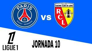 PSG 10 Lens en vivo Ligue 1 Jornada 10 [upl. by Valina964]