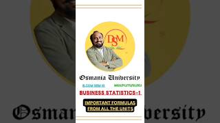 FORMULAS OF BUSINESS STATISTICS BCOM SEM III degree sem3 education ou bcom exam [upl. by Aissej]