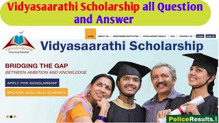 All Question and Answer Vidyasaarathi Scholarship  Vidyasaarathi Scholarship Real or Fake  60000 [upl. by Rebna]