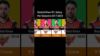 Rashid Khan IPL Salary Per Seasons 20172023rashidkhan msdhoni bollywood india foryoupage [upl. by Furmark]