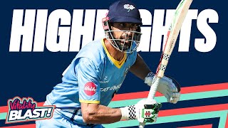 Shan Masood amp Joe Root Hit Crucial Runs  Yorkshire v Lancashire  Highlights  Vitality Blast 2024 [upl. by Armillia]