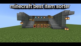 Minecraft item sorter  automatic sorting system easy  bedrock\pe  120121 [upl. by Ellener149]