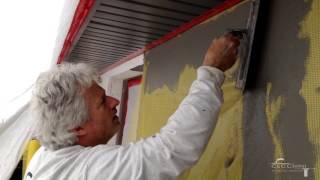 Cecchini Stucco Design  BASECOAT APPLICATION [upl. by Akenom]