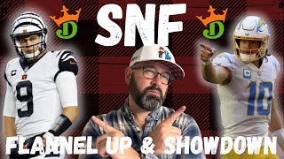 NFL DFS DraftKings Showdown Picks LIVE Strategy For BengalsChargers Sunday Night Football Lineups [upl. by Archer]