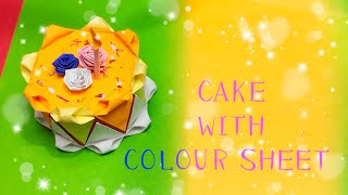 how To Make A Origami Cake 🎂craftartist1508 [upl. by Eirrek]