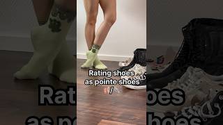 Rating shoes as pointe shoes 🩰👟 shorts [upl. by Nauqas]