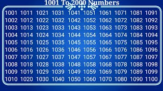 1000 to 2000 ll 1001 to 2000 numbers learn by music on youtube ll 1001 to 2000quot numbers learning💥😍😎 [upl. by Trinl]