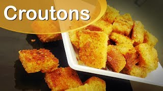 Croutons  Croutons on tawa  Homemade croutons  croutons for [upl. by Ahtelrac367]