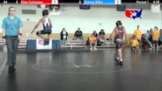 2012 Schoolboy Nat Duals 84 Kian Colonese vs Gianna Silba [upl. by Asinet]