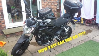 Yamaha MT125 ABS Top Speed well nearly 3 [upl. by Hoenack]