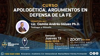 Clase 9 – Apologética argumentos en defensa de la fe –13 de junio de 2024 [upl. by Leonsis]