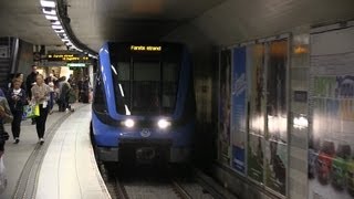 C20 Tunnelbanans gröna linjen vid Tcentralen i Stockholm [upl. by Daisie]