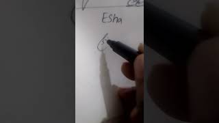 Esha name signature handwriting art uniquesignature artofsignature m [upl. by Sotos]