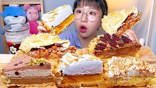 파이 타르트🍰 애플파이 피칸파이 코코넛파이 호박머랭파이 디저트 먹방 Dessert Mukbang [upl. by Washington]