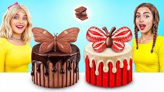 Chocolate Cake Decorating Challenge  Expensive amp Cheap Chocolate Competition by Candy Land [upl. by Nnaesor]