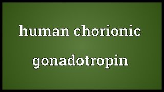 Human chorionic gonadotropin Meaning [upl. by Jephum]