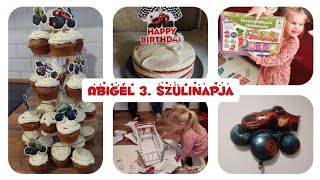 Láng és a szuperverdák szülinap  Abigél 3 éves lett vörösbársony torta előkészületek dekor [upl. by Anelrac259]