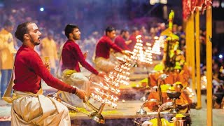 Ganga Aarti VaranasiBanaras  Kashi Vishwanath Shayan Aarti kashi varanasi saikatmallickganga [upl. by Allesor33]