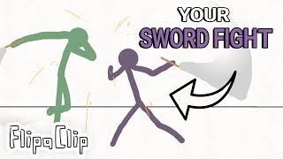 Animate your own Sword Fight with this Tutorial  FlipaClip Animation Tutorial [upl. by Ahsilad]