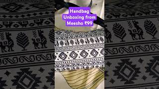 Meesho Unboxing handbag only ₹99 😱 shorts trending omg itna sasta [upl. by Aneral]