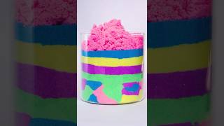 5Color Layered Kinetic Sand Creations  Soothing ASMR 🌈✨ ASMR KineticSand Satisfying [upl. by Enetsirhc799]