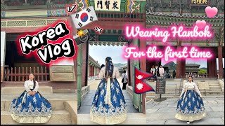 Wearing Hanbok for the first time🤗 Gyeongbokgung PalaceBukchon Hanok Village Visit 🇳🇵🇰🇷 MissRai🌸 [upl. by Greenlee]