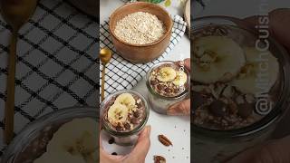 Chocolate overnight oats🍫 Healthy meal prepare for breakfast healthyfood overnightoats [upl. by Nidroj804]