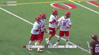 Stony Brook Mens Lacrosse vs Brown Highlights [upl. by Notneiuq]