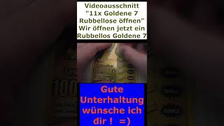 Wir rubbeln das Rubbellos Goldene 7 auf [upl. by Ydne]