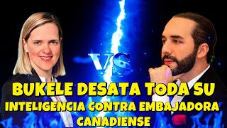 La embajadora CANADIENSE KAROLINA GUAY quiso humillar a BUKELE y se llevó un SUSTO [upl. by Asilec]