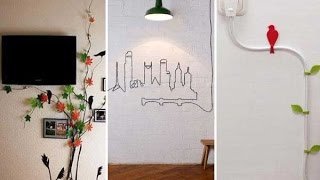 28 Stunning DIY ideas to hide your rooms cables amp wires Plan n Design [upl. by Hertberg198]