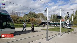 T8 Tramway  Tram in Paris France  Just Train [upl. by Namurt]