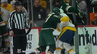 Luke Kunin vs Marcus Foligno Mar 13 2022 [upl. by Eileen]