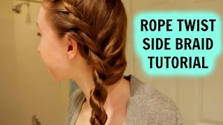 Rope Twist Side Braid Tutorial [upl. by Htebi312]