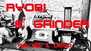 Ryobi 8 Inch Bench Grinder Review amp Demo The Tungsten Grinding King [upl. by Swehttam]