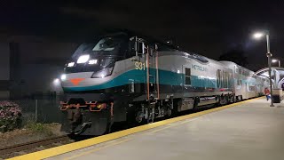 Metrolink San Bernardino Line Train 336 Departs  Pomona  North 42222 [upl. by Skurnik]