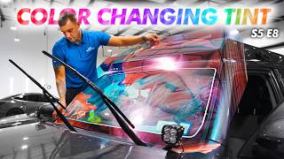 Tinting Over Existing Tint  Chameleon Windshield Installation  A Day In The Life  S5  E8 [upl. by Nwahsir]