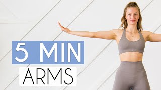 5 MIN TONED ARMS WORKOUT  No Equipment [upl. by Jaddan]