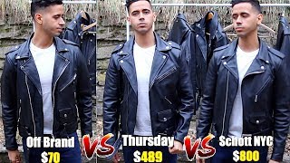 Thursday Leather Jacket Vs Schott Perfecto 118 Vs A 70 Leather Jacket Best Motorcycle Jackets [upl. by Mirth]