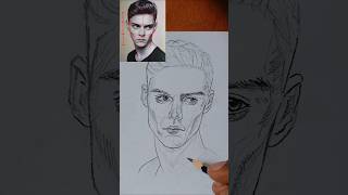 Portrait sketch practice using Loomis method art drawing portrait loomismethod fyp sketch fy [upl. by Sivahc]