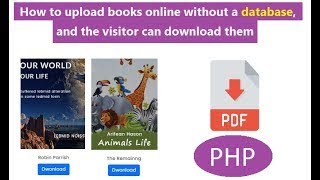 Download and upload books online without a database using php [upl. by Latnahc]