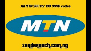 How to get MTN 1GB For 200 Naira [upl. by Melantha]