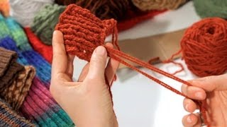 How to Add Fringe to a Scarf  Knitting [upl. by Fablan869]