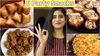 6 Easy Snacks for New Year Party  Must Try Party Snacks  Easy Party Starter Recipes [upl. by Quinn]