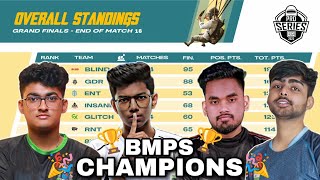 🏆BMPS Points Table  Winners  Champions  Overall standings  Pro Series Lan Event [upl. by Chapell]