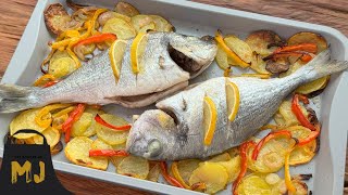 Dorada al horno con patatas [upl. by Reamy]