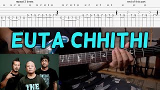 Euta Chitiko  THE AXE BAND  Guitar lesson with TABS [upl. by Hairacaz]