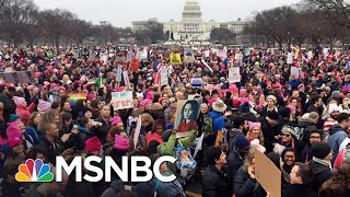 Hundreds Of Thousands Rally In Women’s Marches  AM Joy  MSNBC [upl. by Yssac]