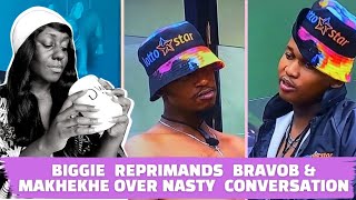 BBMZANSI SEASON 4 BIGGIE ADDRESSED BRAVOB AND MAKHEKHE CONVERSATION ABOUT LIEMA  GLORY ELIJAH [upl. by Mecke]